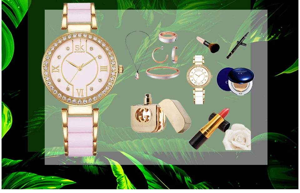 Shengke, женские часы, Лидирующий бренд, роскошные, нержавеющая сталь, женские кварцевые часы, Montre Femme SK, женские часы-браслет# K0031