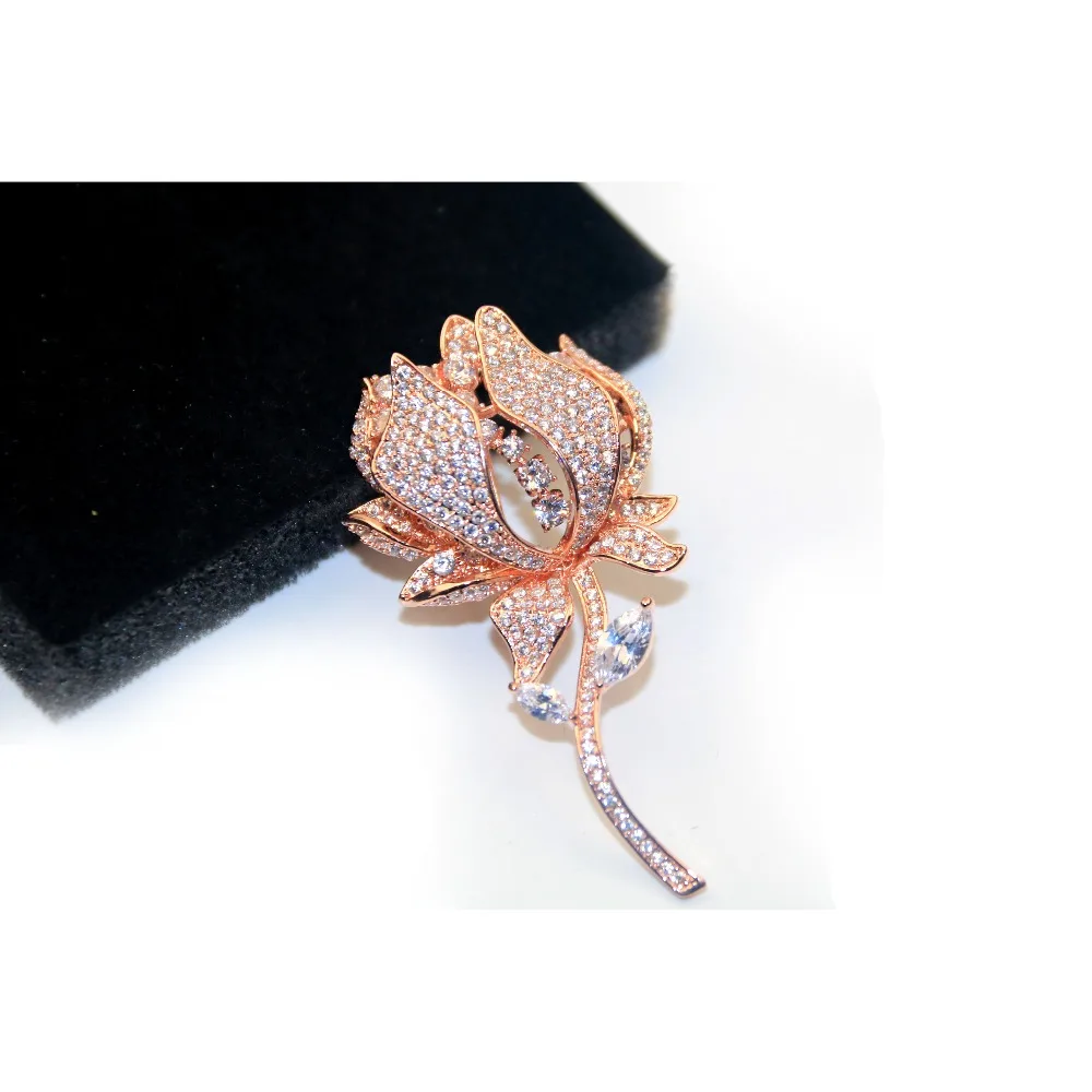 

MADALENA SARARA AAAA Zircon And Crystal Inlaid Pearl Brooch Gol Plated Copper Style Fine Brooch Pin For Women Cloth Jewelry
