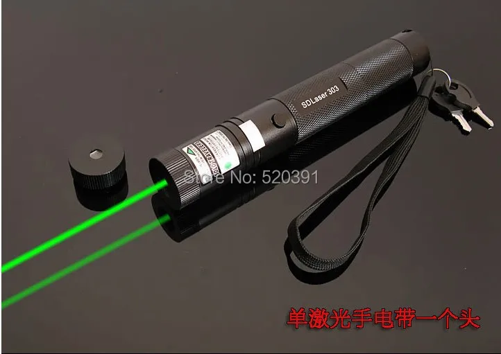 

AAA High power Military Burning 300W 300000M SOS Flashlight Lazer Green Laser pointers Hunting Burn match,pop balloon+Safe Key