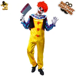 Взрослый Killer клоун костюм маскарад красочный клоун мужские костюмы для Хэллоуина