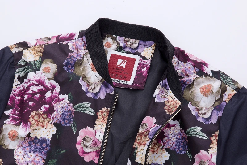 Men Clothes 2019 Jacket Men Plus Size Streetwear Windbreaker Bomber Jacket Slim Fit Stand Collar Casual Men Floral Jacket 6XL-M