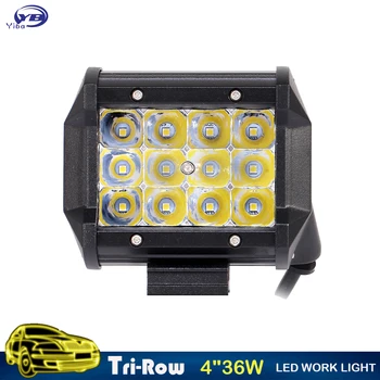 

YB Yiba 2pcs 4inch 36W LED Light Bar Offroad Led Bar spot Beam Led Work Light Truck SUV ATV 4x4 4WD 12v 24v Pickup Driving Lamp