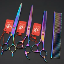 3 шт. drgskl 8.0 дюймов ножницы pet ножницы комплект, ремонт волос, профессиональные волос Парикмахерские ножницы+ сумка