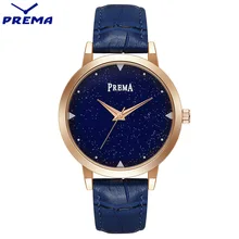 PREMA Quartz Watch Women Lady Wrist Watch Leather Montre Femme Clock Women Relogio Feminino Women Watche Starry Sky Waterproof