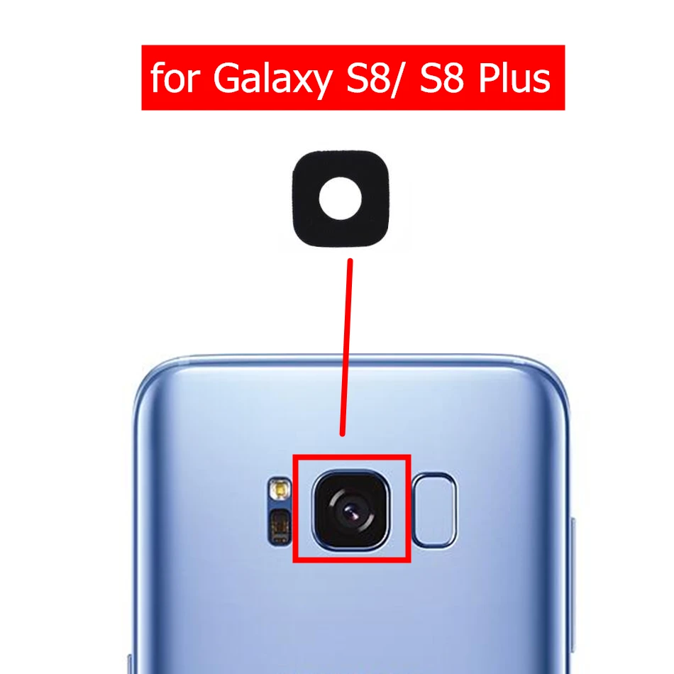 

2pc for Samsung Galaxy S8/ S8 Plus Camera Glass Lens Back Rear Camera Glass Lens with Glue Replacement Repair Spare Parts G950F