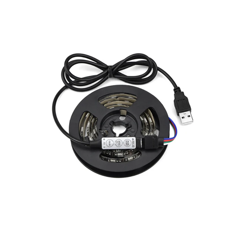 Светодиодная ленточная лампа USB Mini 3 клавиши управления RGB Питание DC 5 в 1 м 30
