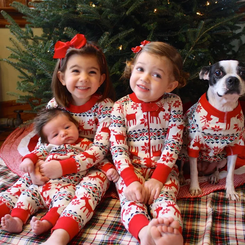 Family Christmas dear Pajamas Matching Clothes Mother