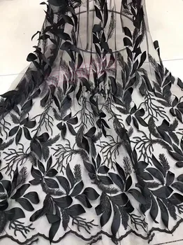 

Soft and fashion 3d flower embroidered tulle lace fabric DiuDiu-42014 special french net lace fabric for party dress