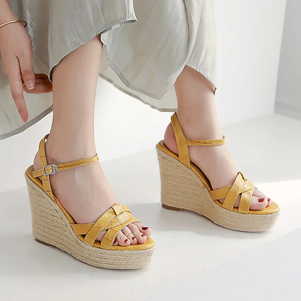 

LAPOLAKA High Quality Genuine Leather Shoes Sandals Women Summer Platform High Heels Sandals Wedges Shoes Woman