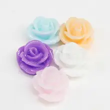 250 шт просверленные полимерные бусинки в виде цветка розы с отверстием разных цветов или вы выбираете 13 мм