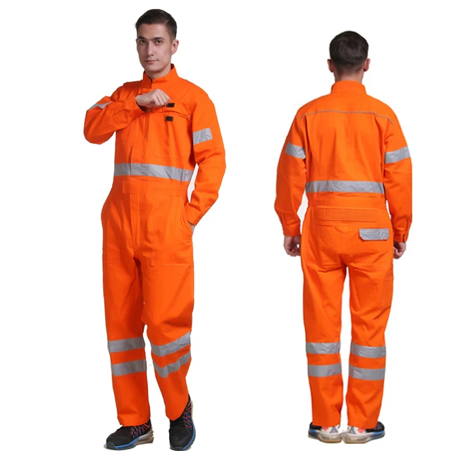 100 cotton orange work coverall for men work clothes overall mechanics