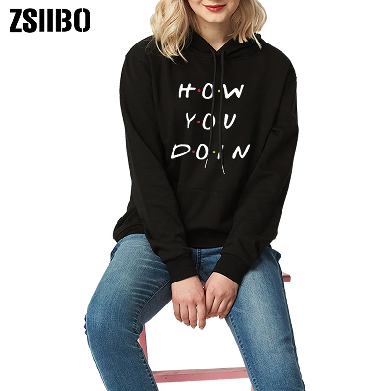 

Winter Women's Friends how you doing Graphic Prints Sweatshirt Teens Cute Casual Hoodie Tops