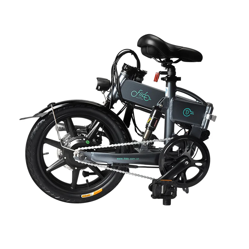 FIIDO D2 16 inch 250w 7.8ah Folding Mini Smart Electric Bicycle Aluminum Alloy Moped Electric Bike with LED Tail Light Newest
