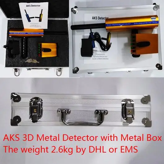 Большой диапазон АКС золото и алмаз детектор металлоискатели золото АКС 3D металлоискатель машины бумажный чехол авиапочтой - Цвет: Aliuminum Box