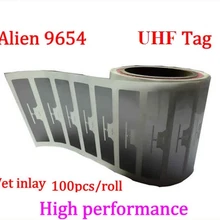 Alien 9654 UHF RFID влажная инкрустация 100 шт в рулоне 860-960 МГц Higgs3 915 м может использоваться для RFID тегов