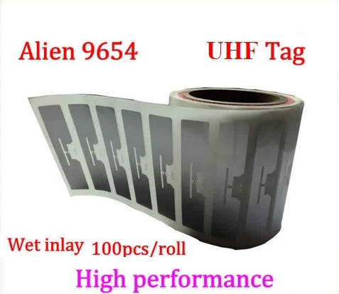 imágenes para Alien 9654 UHF RFID embutido mojado 100 unids cada rollo 860-960 MHZ Higgs3 915 M puede ser utilizado a tag RFID imágenes para Alien 9654 UHF RFID embutido mojado 100 unids cada rollo 860-960 MHZ Higgs3 915 M puede ser utilizado a tag RFID
