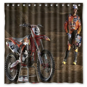 

Ken Roczen Background Waterproof Polyester Bathroom Shower Curtain&Bath Curtains( 180X180CM)
