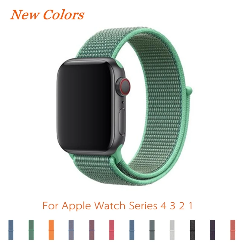 Konaforen Спортивная петля для Apple Watch ремешок 44 40 мм 42 38 тканые нейлон iWatch 4/3/2 браслет