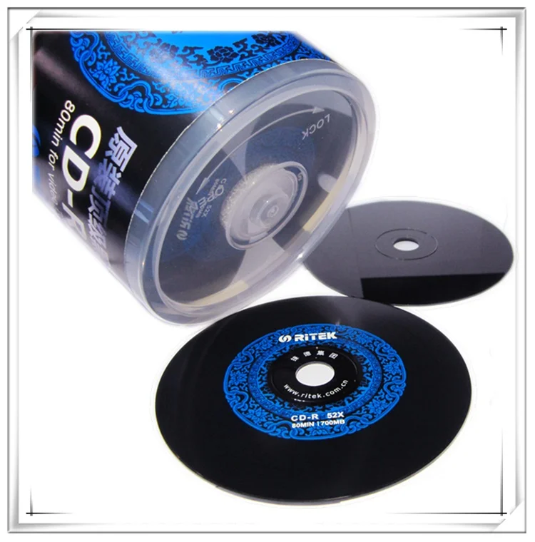 25 дисков A+ Ri-brand пустой Печатный 52x700 MB черный/синий CD-R