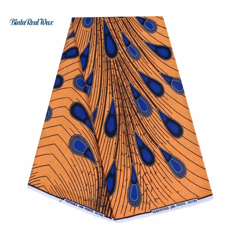 

High Quality 6 Yards 100%Cotton African Guaranteed Dutch Wax Print Bazin Fabric Ankara Wax Hollandais Wax Fabrics 24FS1111