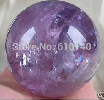 

RARE AMETHYST QUARTZ CRYSTAL SPHERE BALL RAINBOW 60mm