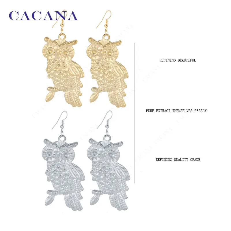 CACANA Dangle Long Earrings Owls With Branch For Women Bijouterie Hot Sale No.A67 A68