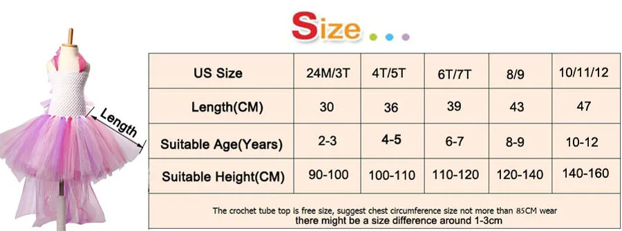 Bustle Unicorn Girl Fancy Tutu Dress Pastel Rainbow Little Pony Dress Girls Baby Halloween Purim Costume Birthday Party Dress (3)