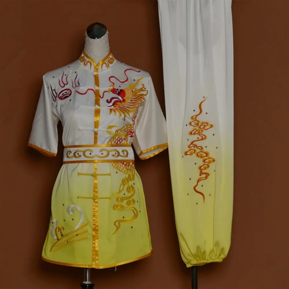 Wushu taichi одежда тайцзи changquan Униформа боевых искусств соревнование вышитая kungfu