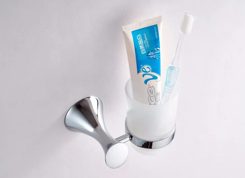 FRAP аксессуары для ванной комнаты Серебряный стаканчик держатель Зубная щетка Зубная паста стеклянные стаканчики F3506