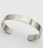 Wholesale Bulk Unisex Blank Metal Cuff Bangles Bracelets 316L Stainless Steel Plain Silver Color Bangles For Men Women 5
