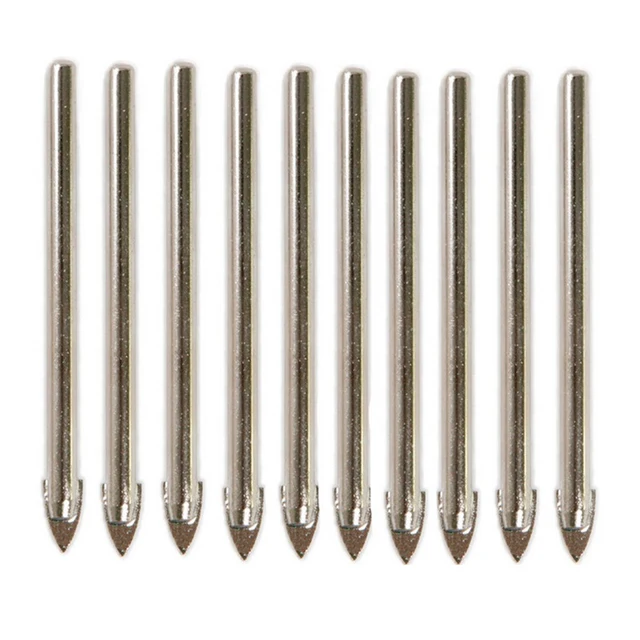 10pcs Spear Point Head Ceramic Marble Tile Glass Drill Bit 6mm