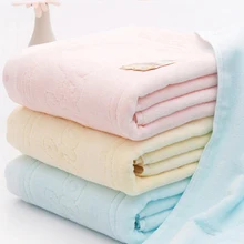 Baby bath 100 cotton 105 105cm newborn textile cotton towel cartoon baby bath towel Cotton thickened