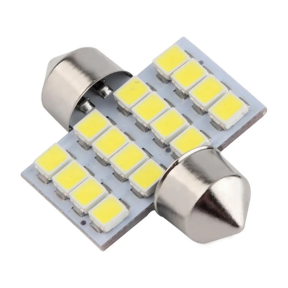 1 шт. 31 мм 16SMD 1210 низкое энергопотребление высокая мощность ультра длительный срок службы авто Светодиодная лампа внутреннего освещения номерного знака купольный светильник#270485