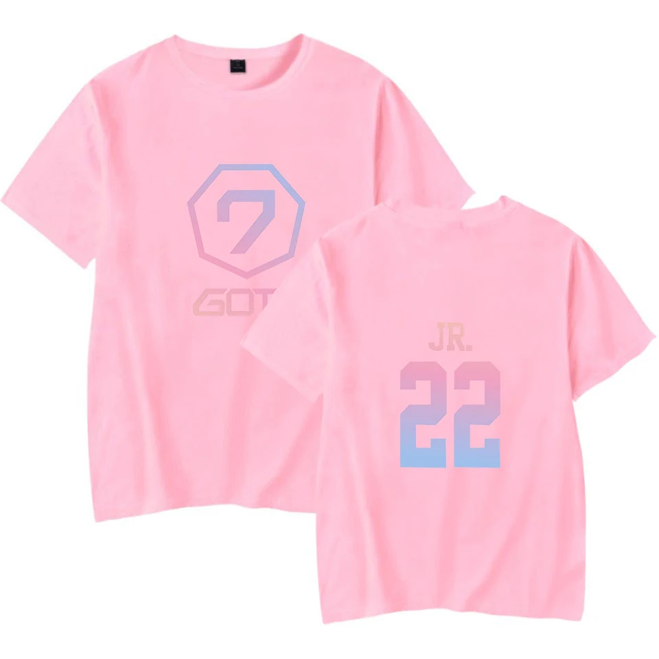 Got7 JR. 22 футболка с круглым вырезом Kpop Повседневная летняя коротким рукавом фанаты
