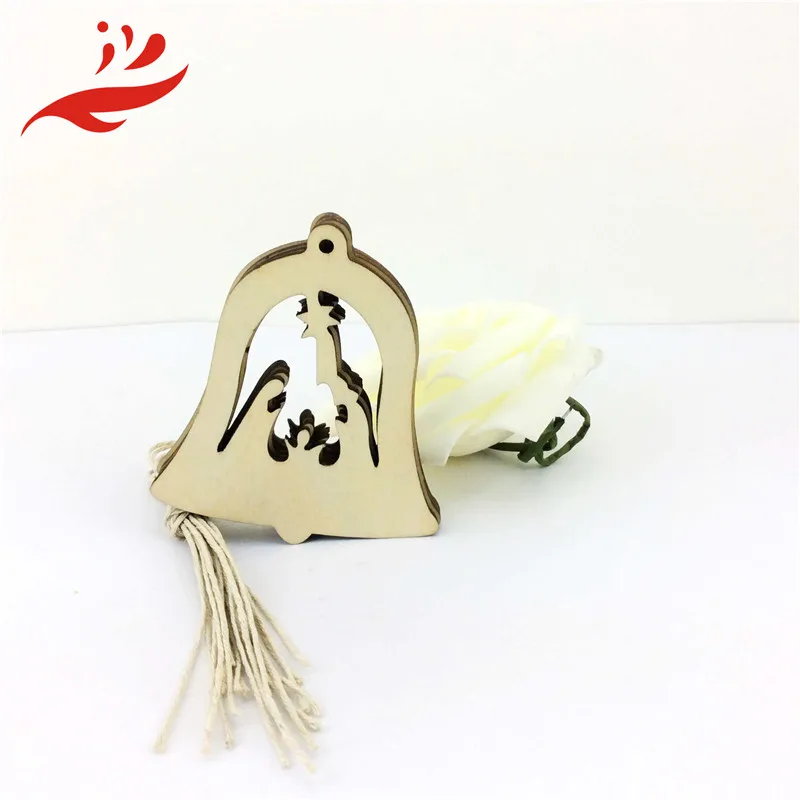Wooden christmas bell hanging | Дом и сад