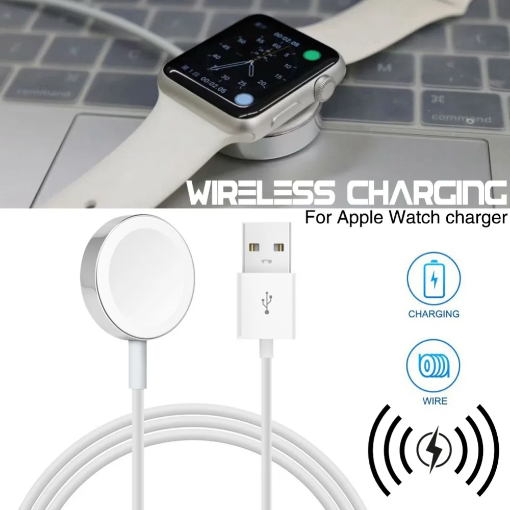 

KPFLY Original 1M Fast Wireless Magnetic Charging Cable for Apple Watch Charger Adapter for iWatch Series 1 2 3 38/42mm
