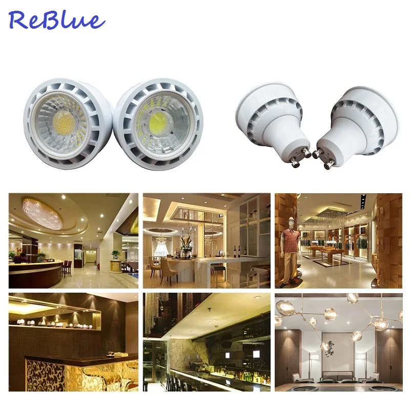 

ReBlue GU10 Led Bulb 6W COB led Bulb GU10 Spotlight Epistar COB 3000K 6000K AC 85-265V lampada ampoule Lamp Cup focos led Light
