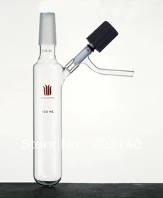 

F574350 Flask, Reaction tube, Male Joint, Capacity:350ml, Joint:24/40, Valve Size:0-4mm