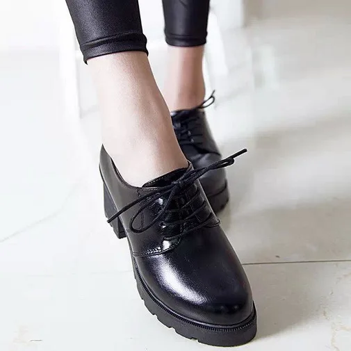 womens chunky oxfords