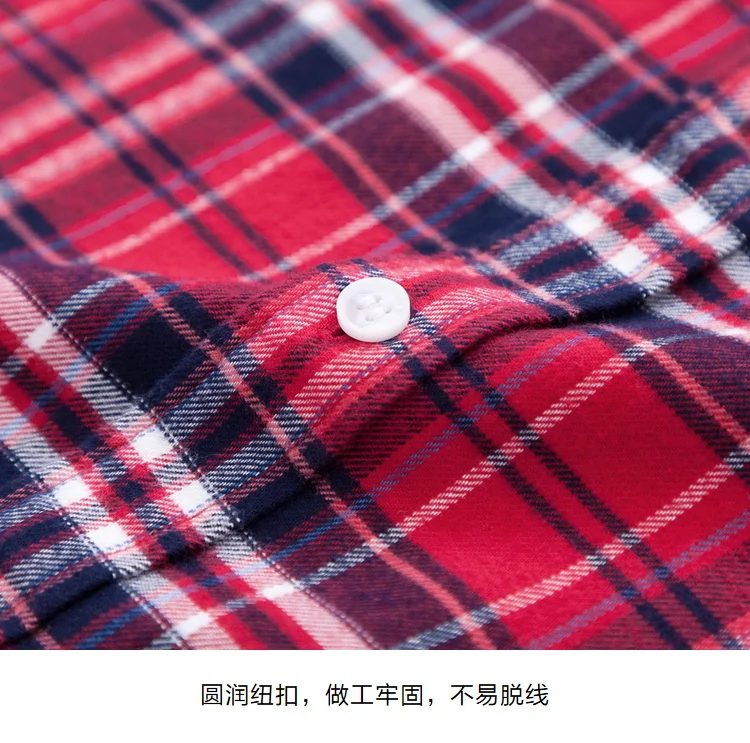 SEMIR Для мужчин 100% хлопок Regular Fit Flannel Tartan Shirt с отложной воротник с длинными рукавами рубашка с Taperd талии кнопки на манжете