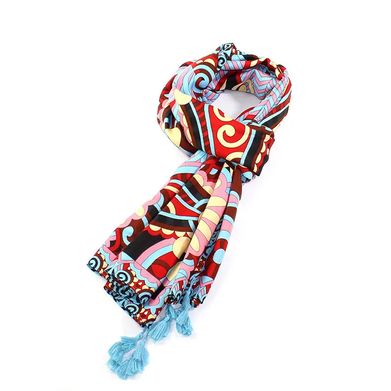 Мандала Цветочный шарф индийский женский этнический пастельный принт зимние шарфы экзотический палантин племенная шаль покрывало в богемном стиле парео пляжные саронги