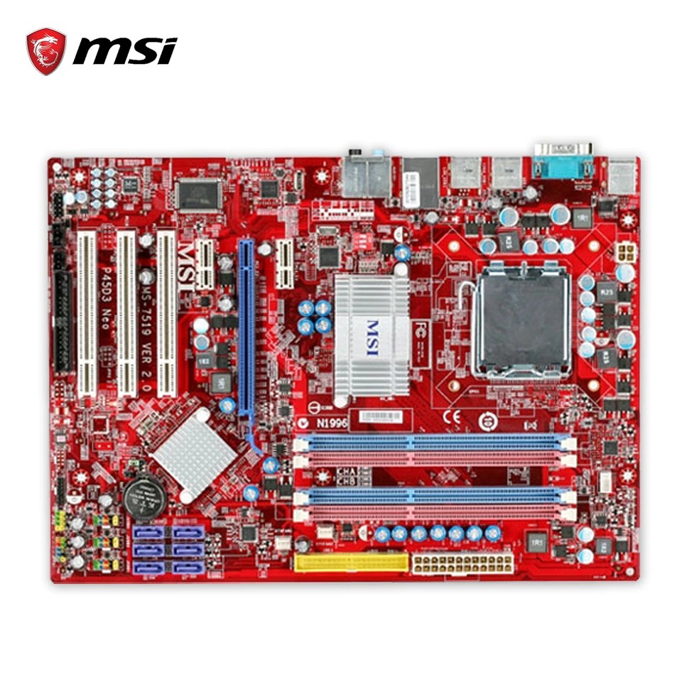 Original MSI P45D3 Neo-F Desktop Motherboard P45 Socket LGA 775 DDR3 8G SATA2 USB2.0 ATX 100% Fully Test original msi g41tm p31 desktop motherboard g41 socket lga 775 ddr2 8g sata2 usb2 0 micro atx 100% fully test