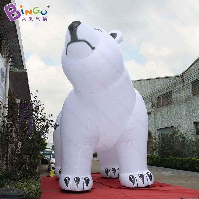 

Christmas Polar Bear For Advertising Event Decoration Giant 6m/19.6ft High Big Air-blown White Bear Toys