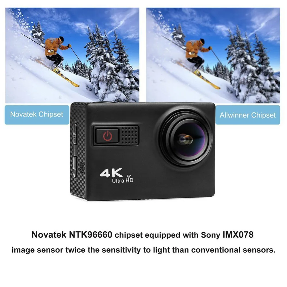 Новая версия EK F68 F68R 4K Ultra HD EIS Экшн-камера Novatek 96660 чипсет для sony IMX078 сенсор Wi-Fi Удаленная Водонепроницаемая камера