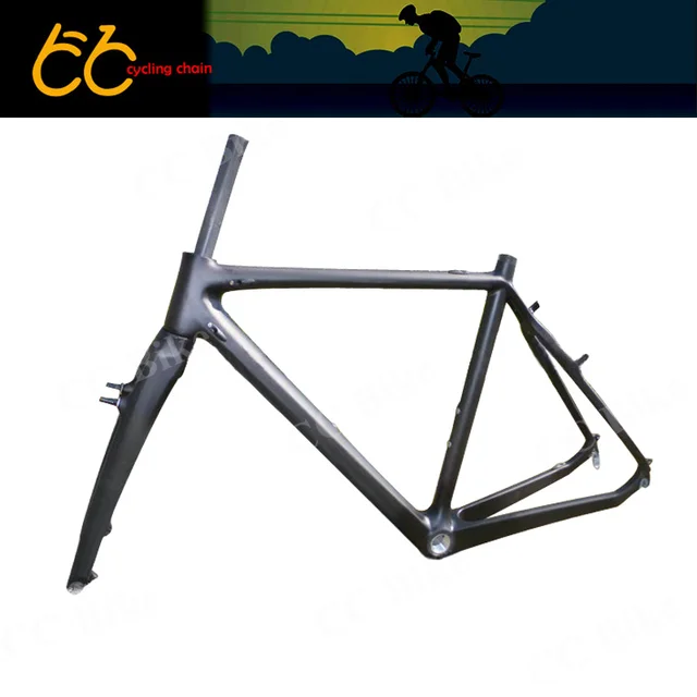 Cheap Free Shipping 2016 Top Quality 700C Full Carbon V-brake Cyclocross Frame Road Bike Frame Including Front Fork CC-CR-027-V