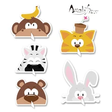 Милый Животные вечерние украшение для стола Животные Бумага центральным детская День рождения украшения наборы; детский душ по индивидуальному заказу