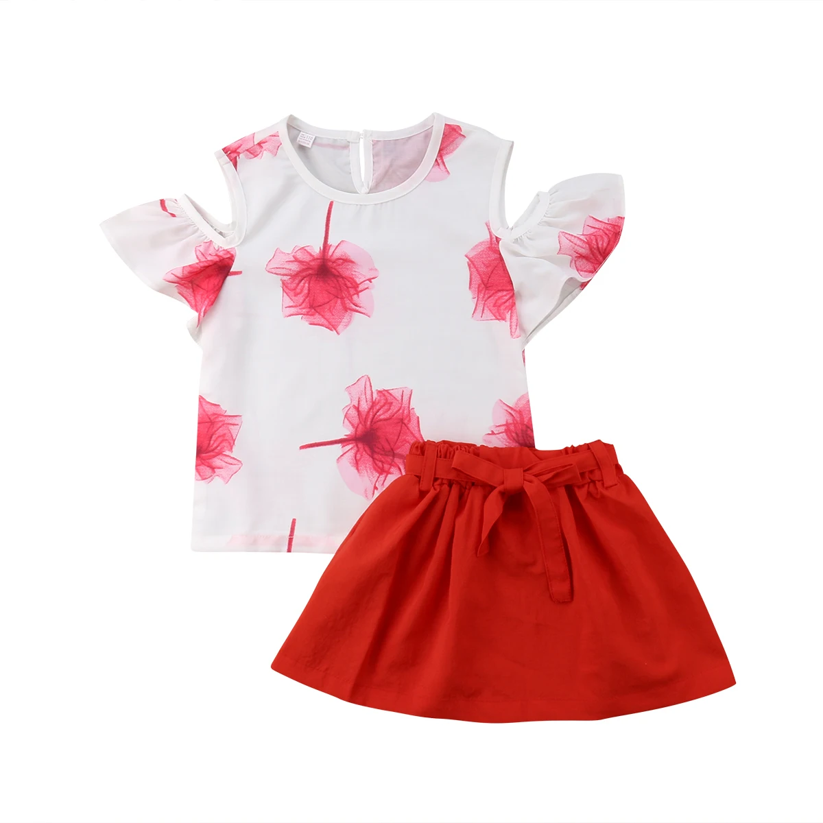 2Pcs Newborn Infant Baby Girl Clothes Floral T shirt Tops+ Skirt Outfit Size 3 6Tin Clothing
