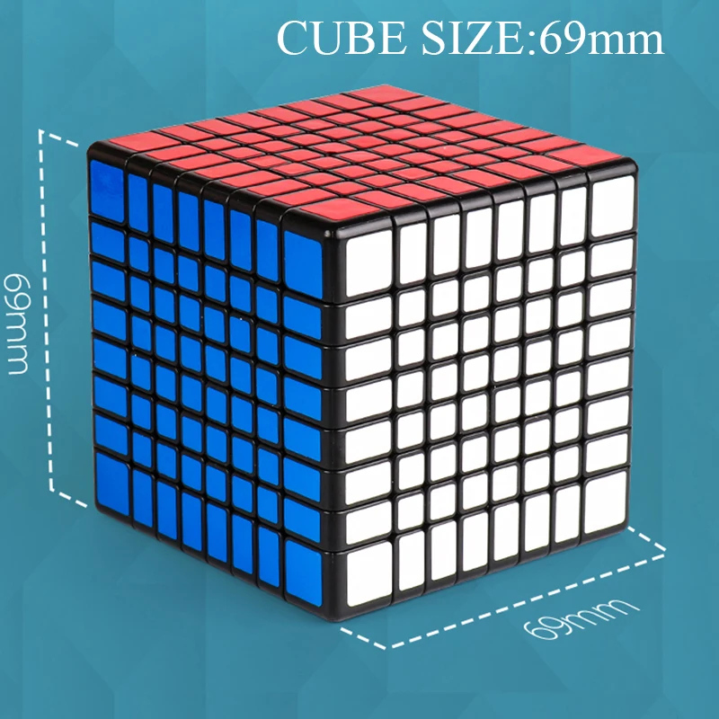 Moyu MF8 8x8x8 кубик головоломка Mofang класс 8 слоев магический куб черный/липкий 8x8