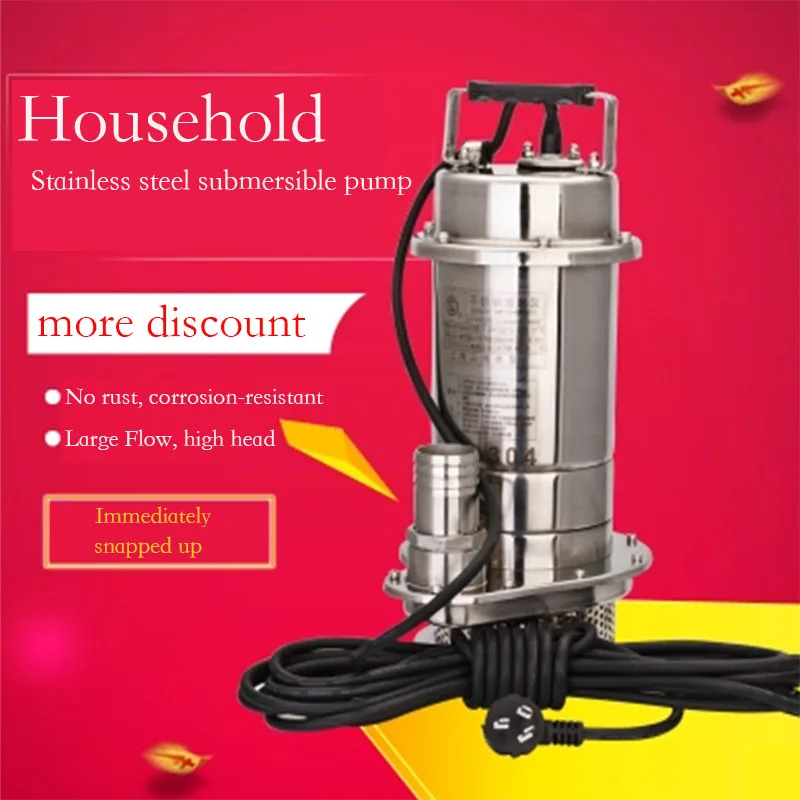 Cheap 370w stainless steel 304 household electric submersible pumpsin