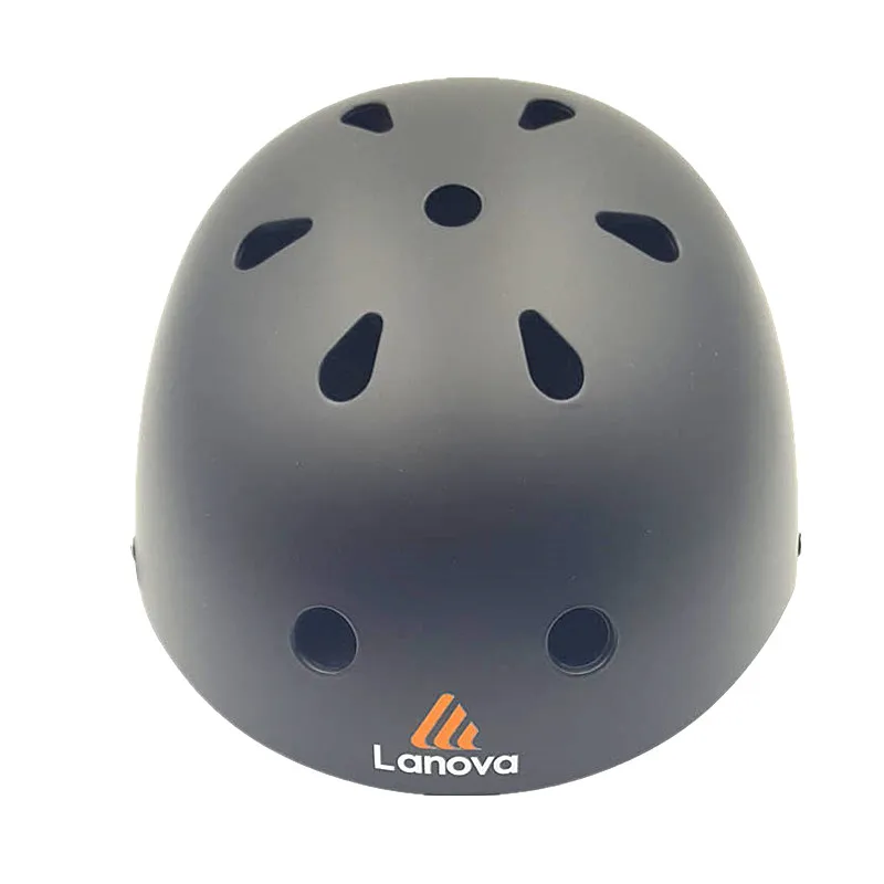 LANOVA шлем для экстремальных видов спорта, катания на коньках, велосипедный шлем BMX MTB, велосипедный шлем для скалолазания, для скутера, колесико для роликовых коньков, скейтборд, 3 размера - Цвет: black